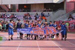 Escuela Águilas FC en desfile inaugural